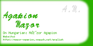 agapion mazor business card